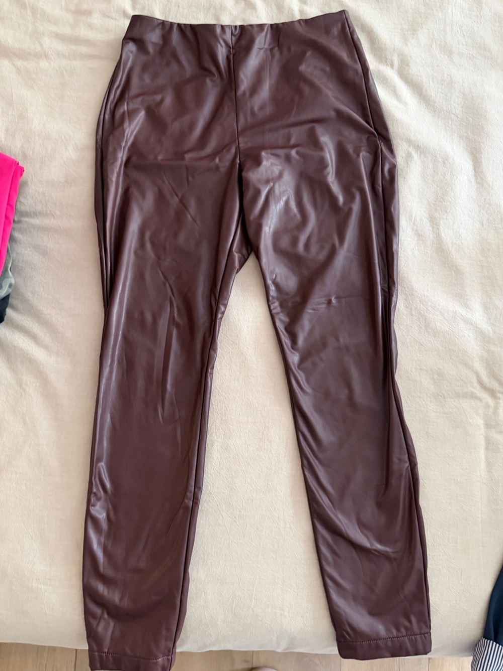 Banana Republic Faux Leather Leggings in Burgundy